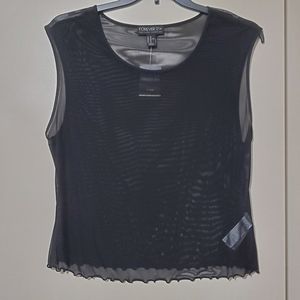 Forever 21+ Black Mesh Top